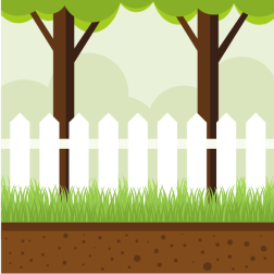 White wooden fence