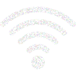 WiFi Signal Binary Colorful