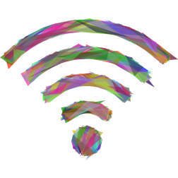 Colored wi fi symbol
