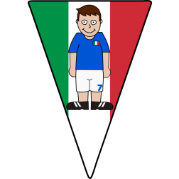 Pennant Soccer player Italy 2021