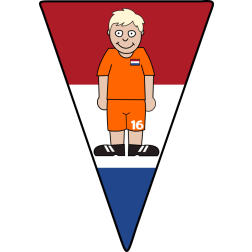 Pennant Soccer player Netherlands 2021