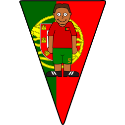 Pennant Soccer Player Portugal 2021