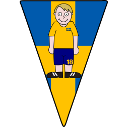 Pennant Soccer player Sweden 2021