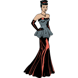 Woman in elegant dress