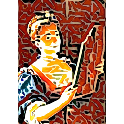 Woman Looking In Mirror Abstract art