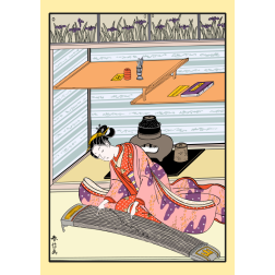 Woman playing the Koto