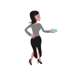 Woman on mobile device