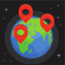 Travel map concept