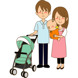 Family with baby cartoon illustration (#3)