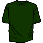 Dark green t-shirt vector illustration