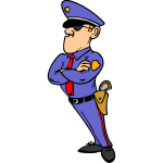 Vector drawing of police man