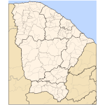 Map of CearÃ¡ by municipalities
