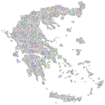 Greece Map Dotted Pattern