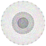 A circle with radial line pattern