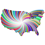 Psychedelic United States Map