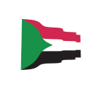 Waving flag of Sudan