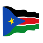 Waving flag of South Sudan
