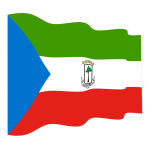 Waving flag of Equatorial Guinea