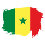 Senegal flag white background