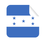 Honduras square-shaped sticker flag