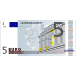 Vector image of 5 Euro banknote
