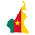 Cameroon Flag Map