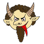 Devil with beard