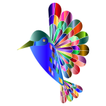 Chromatic Abstract Hummingbird