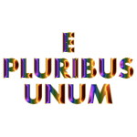 E Pluribus Unum Chromatic Typography No Background