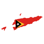 East Timor Map Flag
