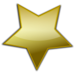 Golden star vector clip art