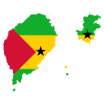Sao Tome And Principe Flag Map