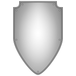 Vector drawing of blank silver shield