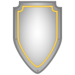 Vector illustration of blank metal shield
