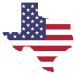 Texas American Flag Map