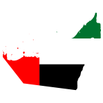United Arab Emirates Map Flag