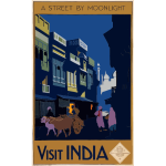 Travel poster of India