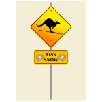 Snow risk sign