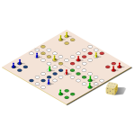 Vector illustration of ludo board game