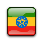 Ethiopian vector flag button