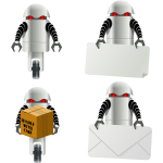 Robot delivery vector image