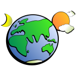 Cartoon vector clip art of Aussie earth