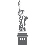 Vector image of Statue of Liberty