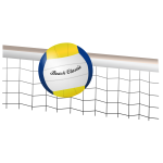 Vector image volleyball net and ball