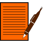 Paper and pen symbol